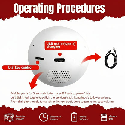 Aura Sphere digital memory display
